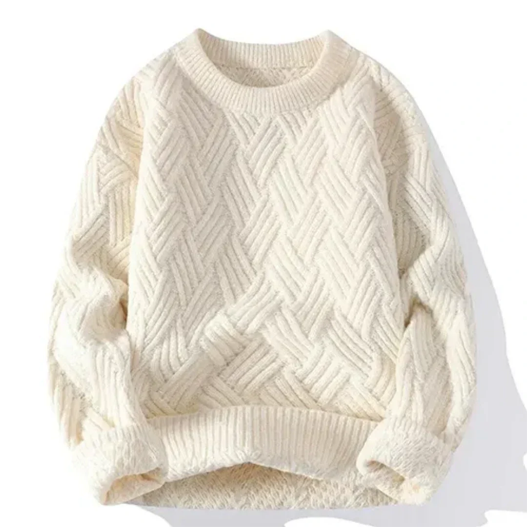 Men's knitted jumper with long sleeve