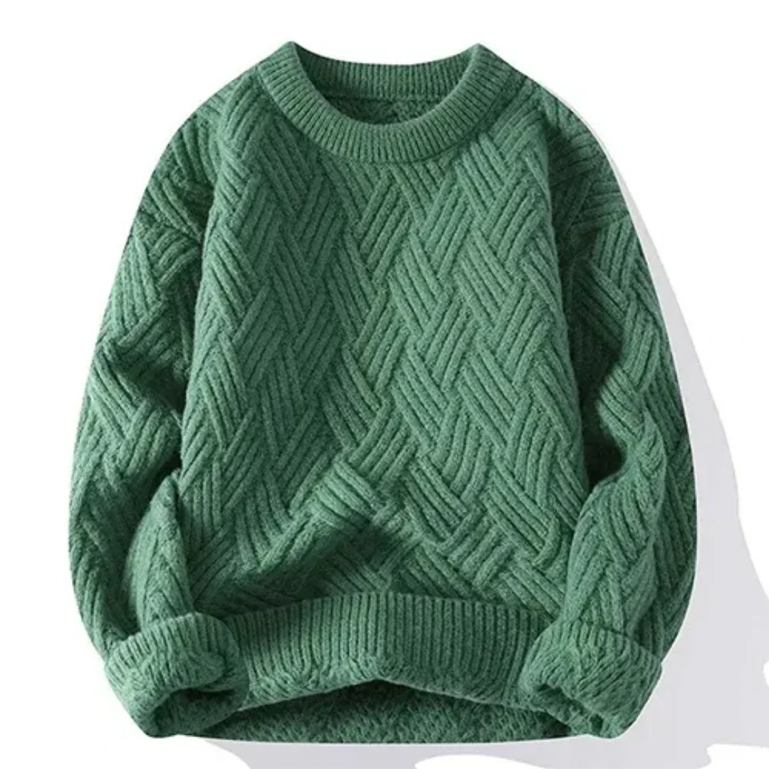 Men's knitted jumper with long sleeve