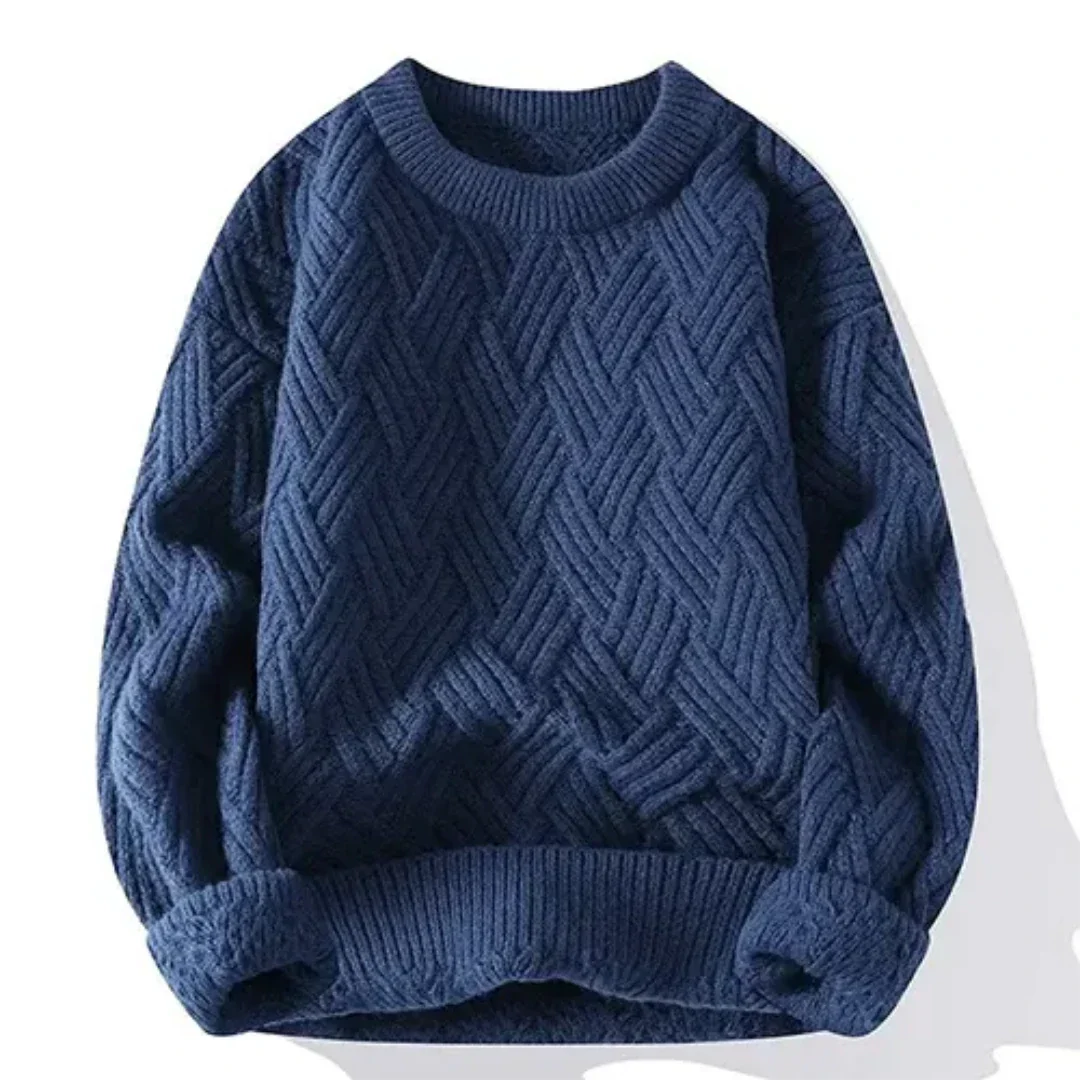 Men's knitted jumper with long sleeve