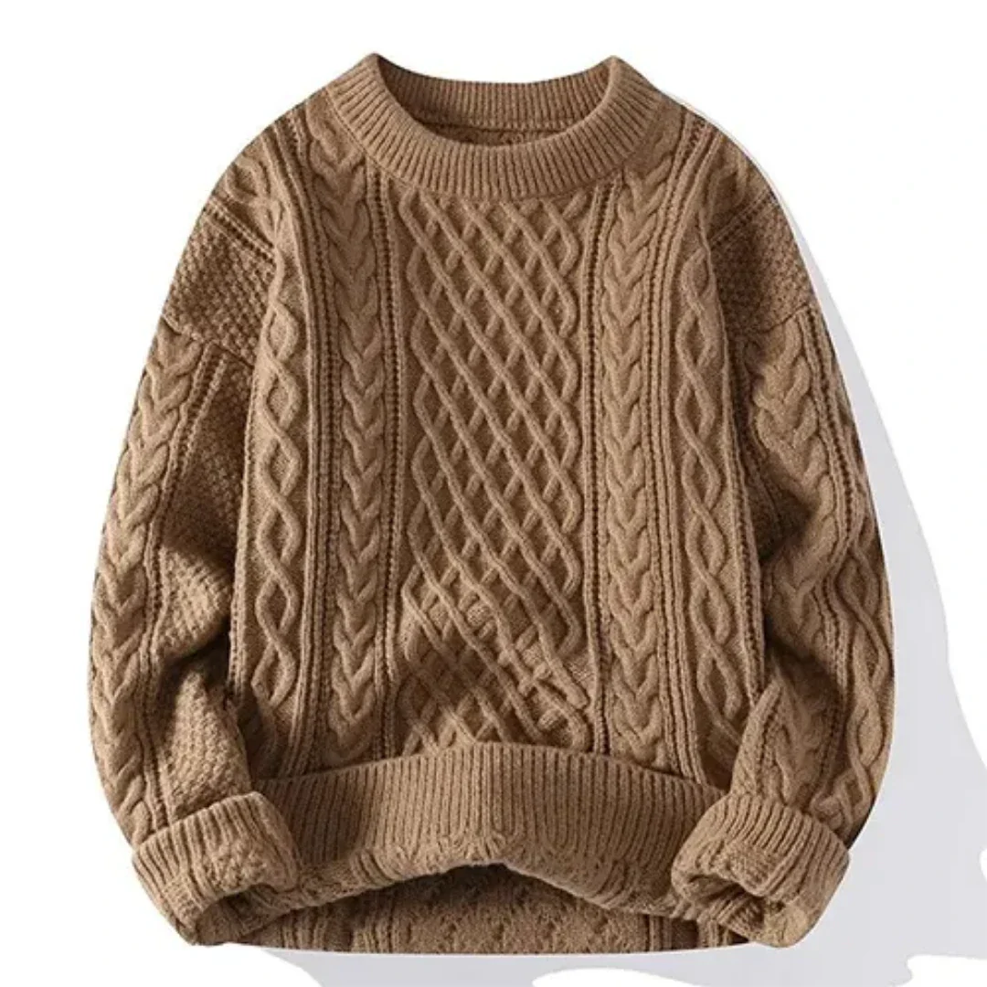 Men's knitted jumper with long sleeve