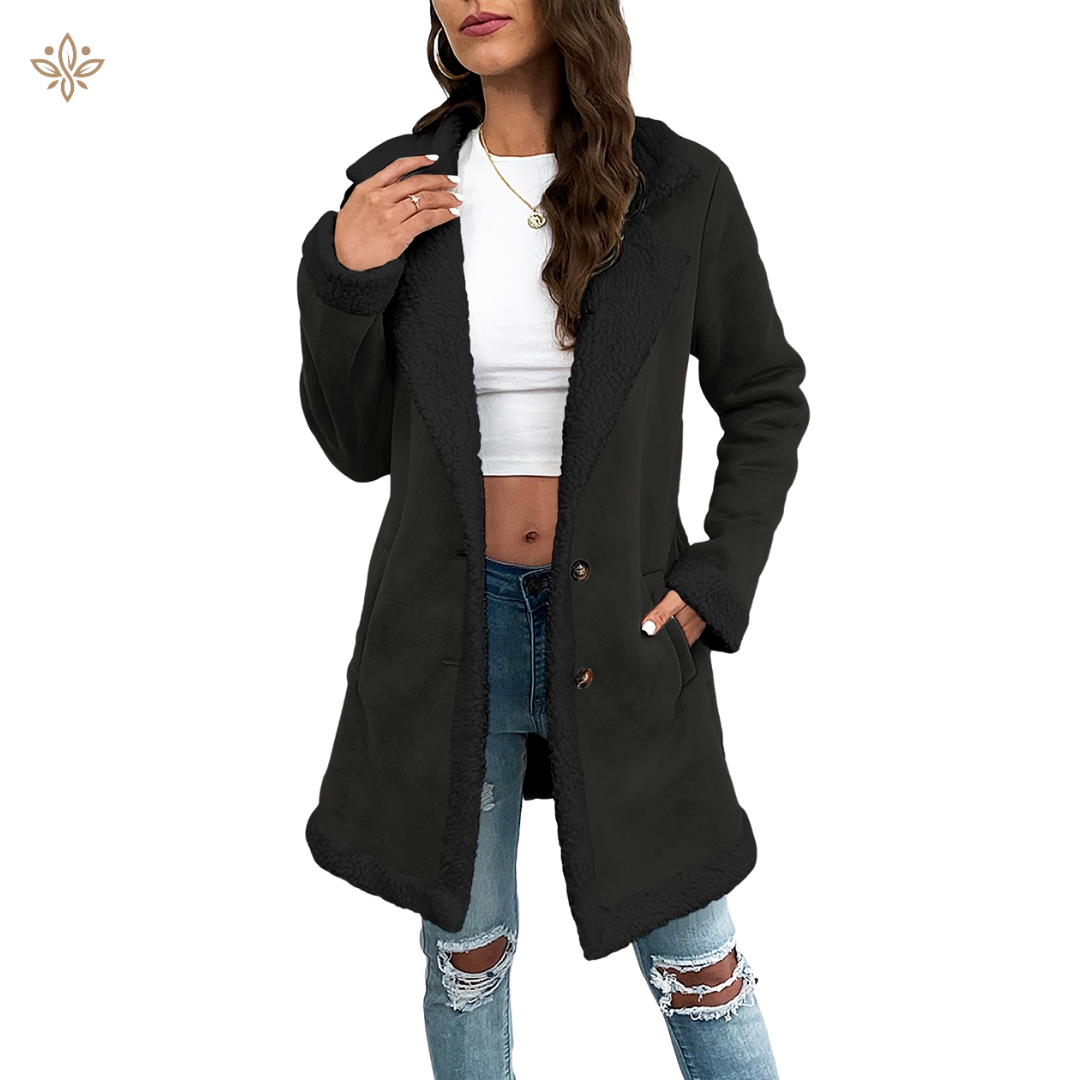 Elegant fleece-lined jacket for women