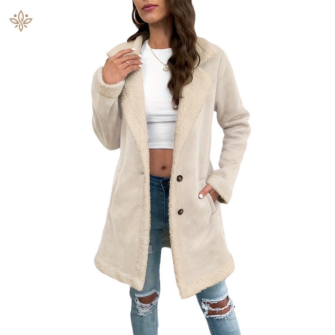 Elegant fleece-lined jacket for women