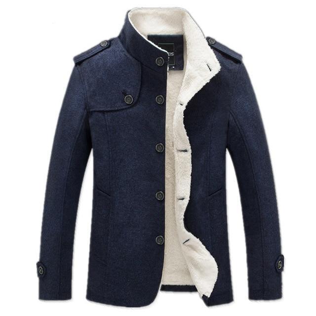 Men's coat thick and warm in wool and cotton