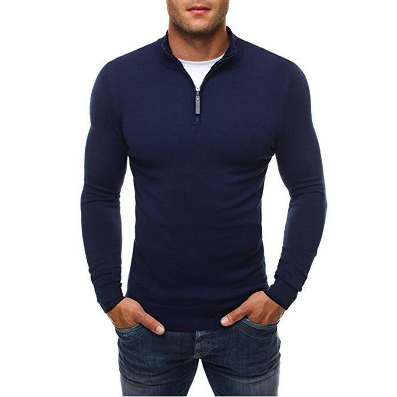 Warm Slim Fit Sweatshirt with Zipper for Men