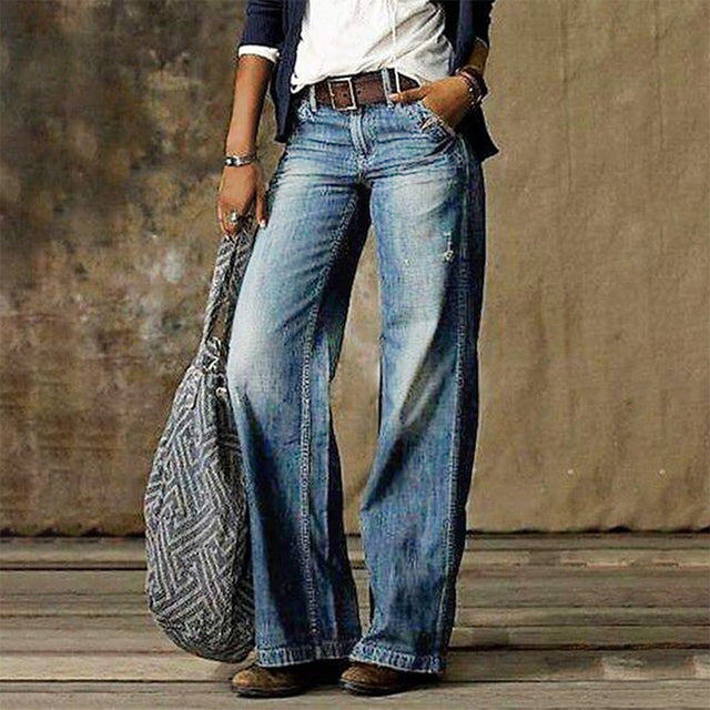 Wide leg jeans for women