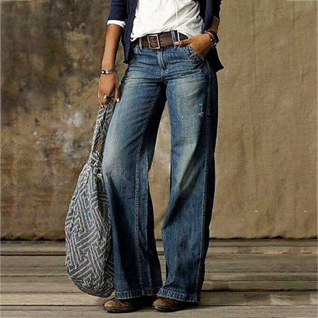 Wide leg jeans for women