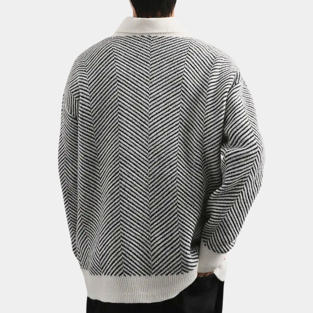 Trendy knitted cardigan for men