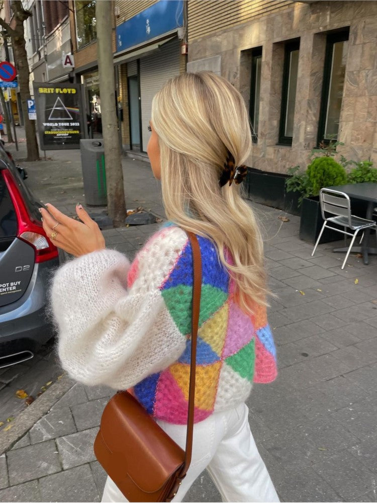 Women's Colourful Patchwork cardigan