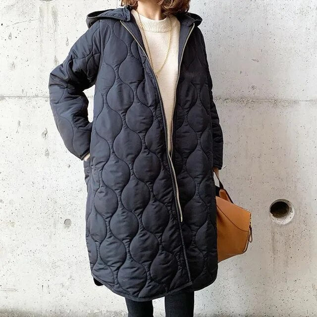 Women's parka coat with hood