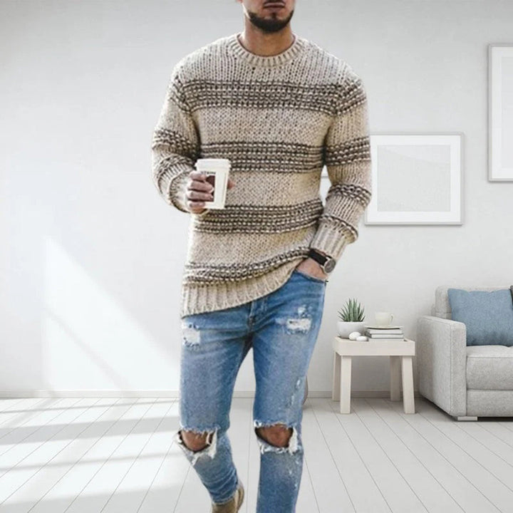 Men's chunky knitted norwegian jumper