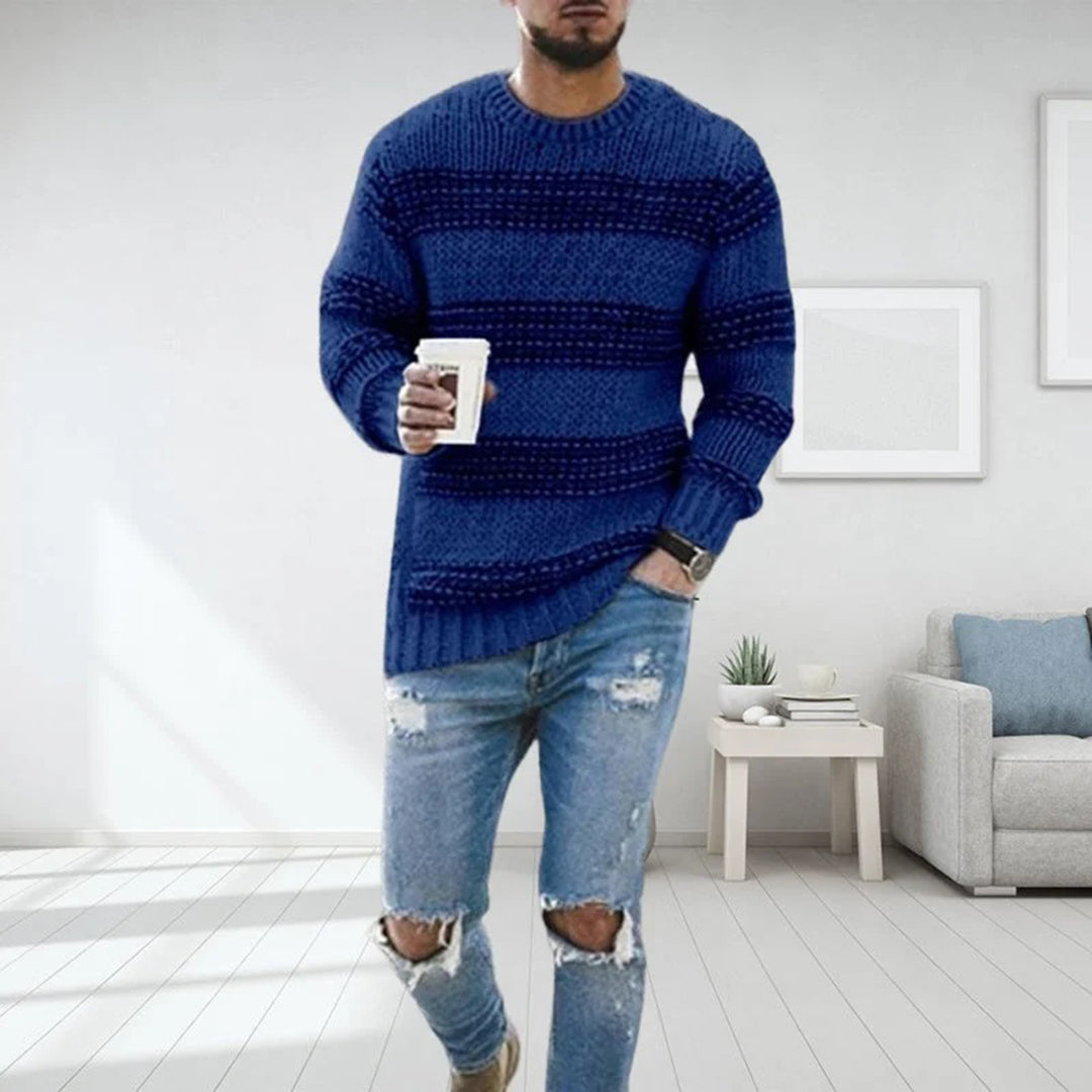 Men's chunky knitted norwegian jumper