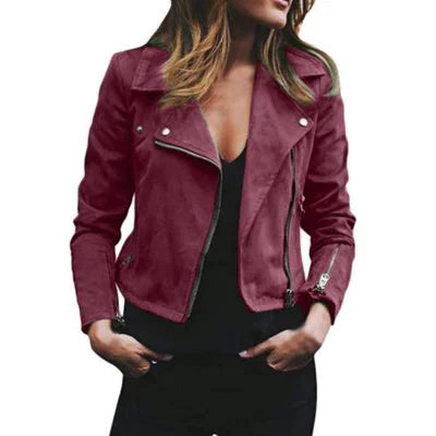 Slim Leather Jacket for Women