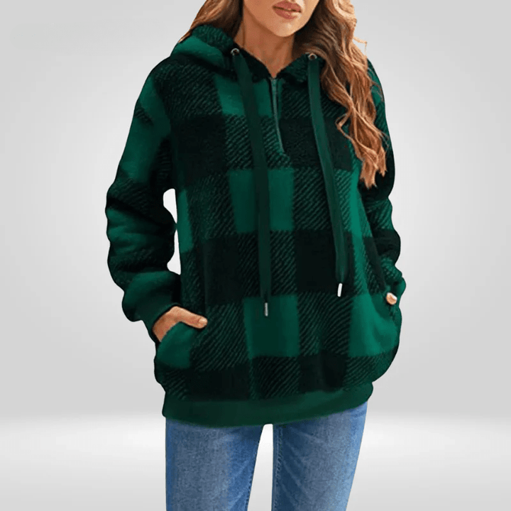 Elegant Women's Sweater With Half Zipper