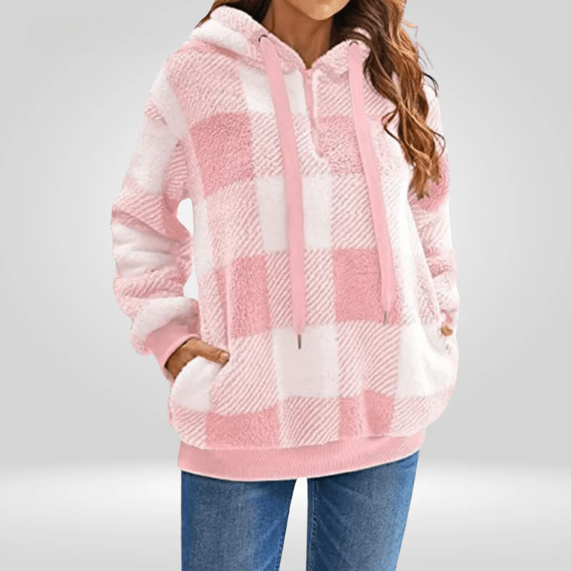 Elegant Women's Sweater With Half Zipper