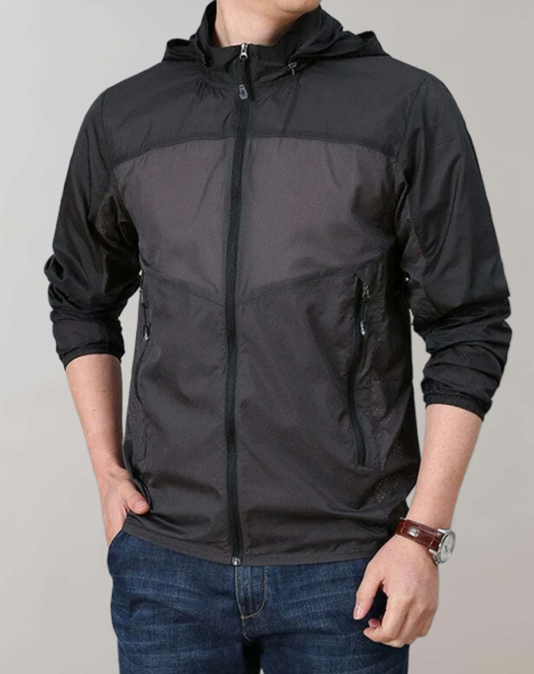 Casual two-tone jacket for men