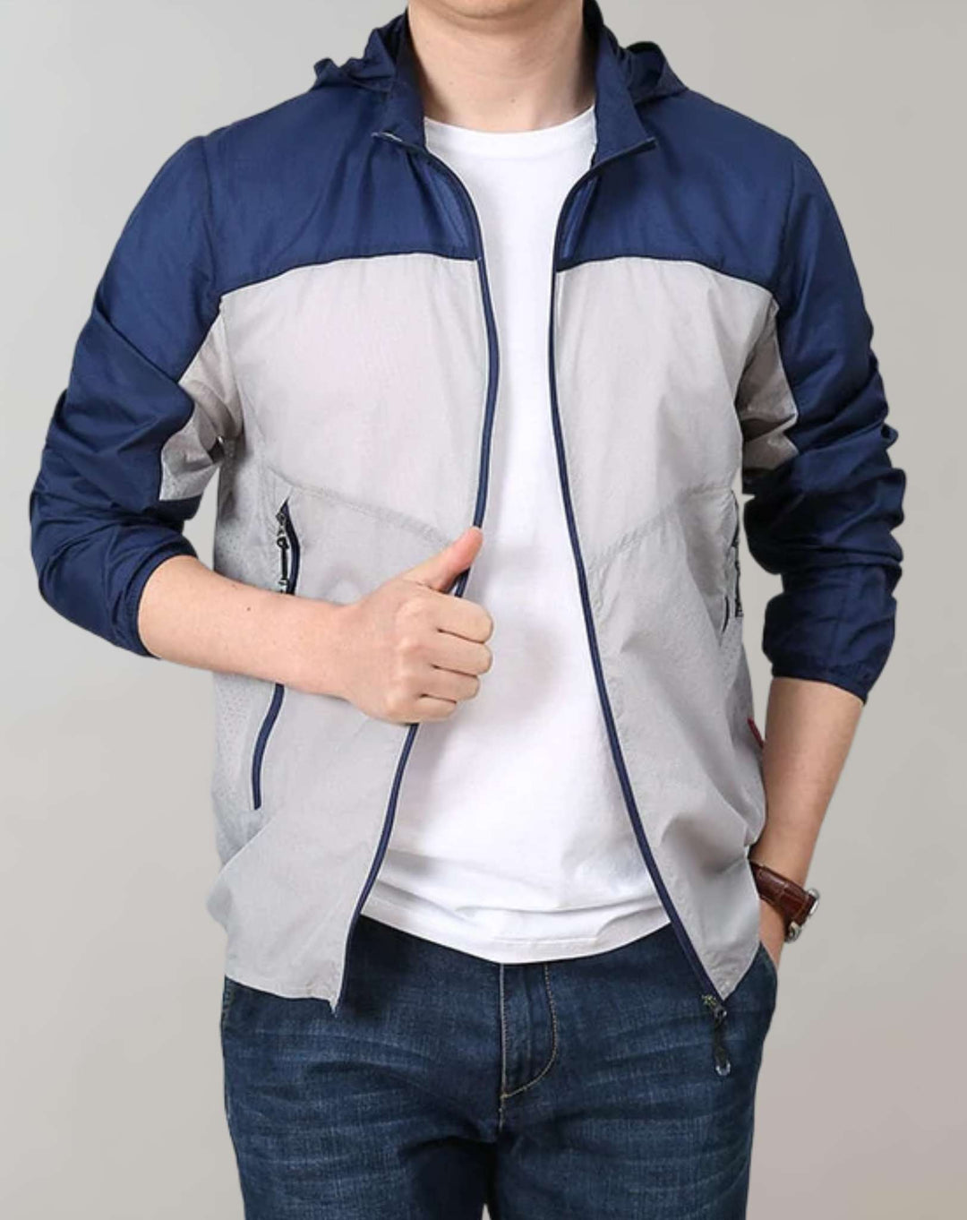 Casual two-tone jacket for men