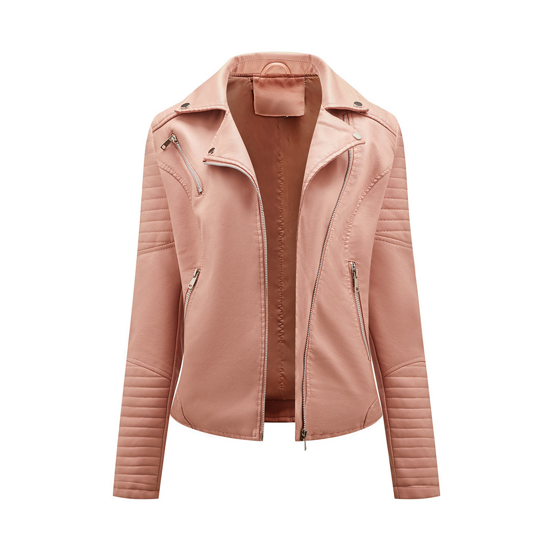 Stylish ladies leather jacket