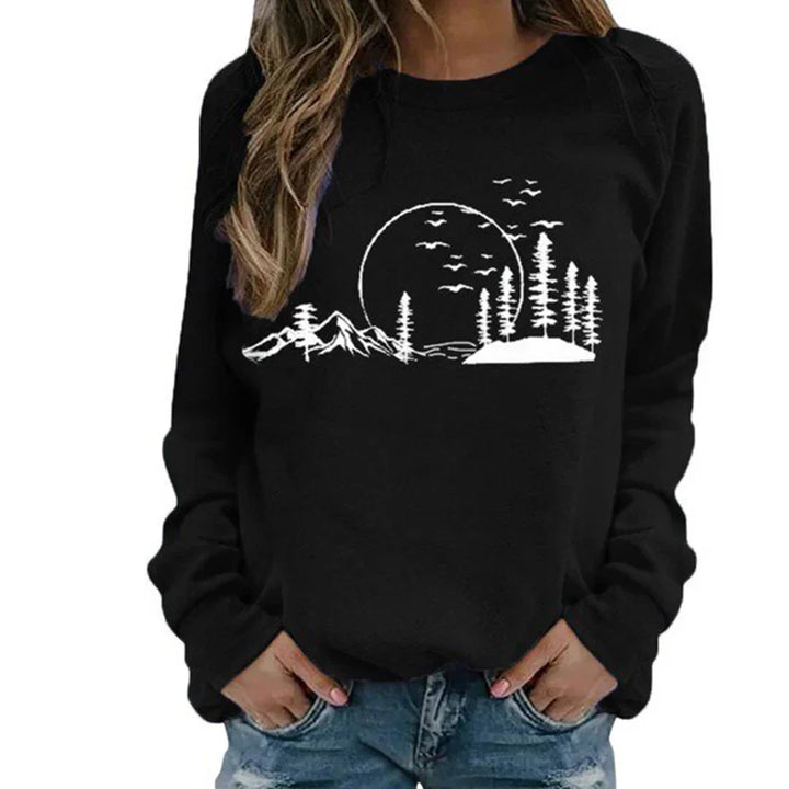 Women's jumper with nature print