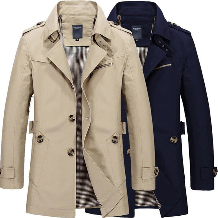 Elegant men's winter trench coat