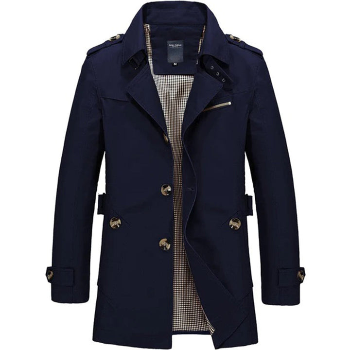 Elegant men's winter trench coat