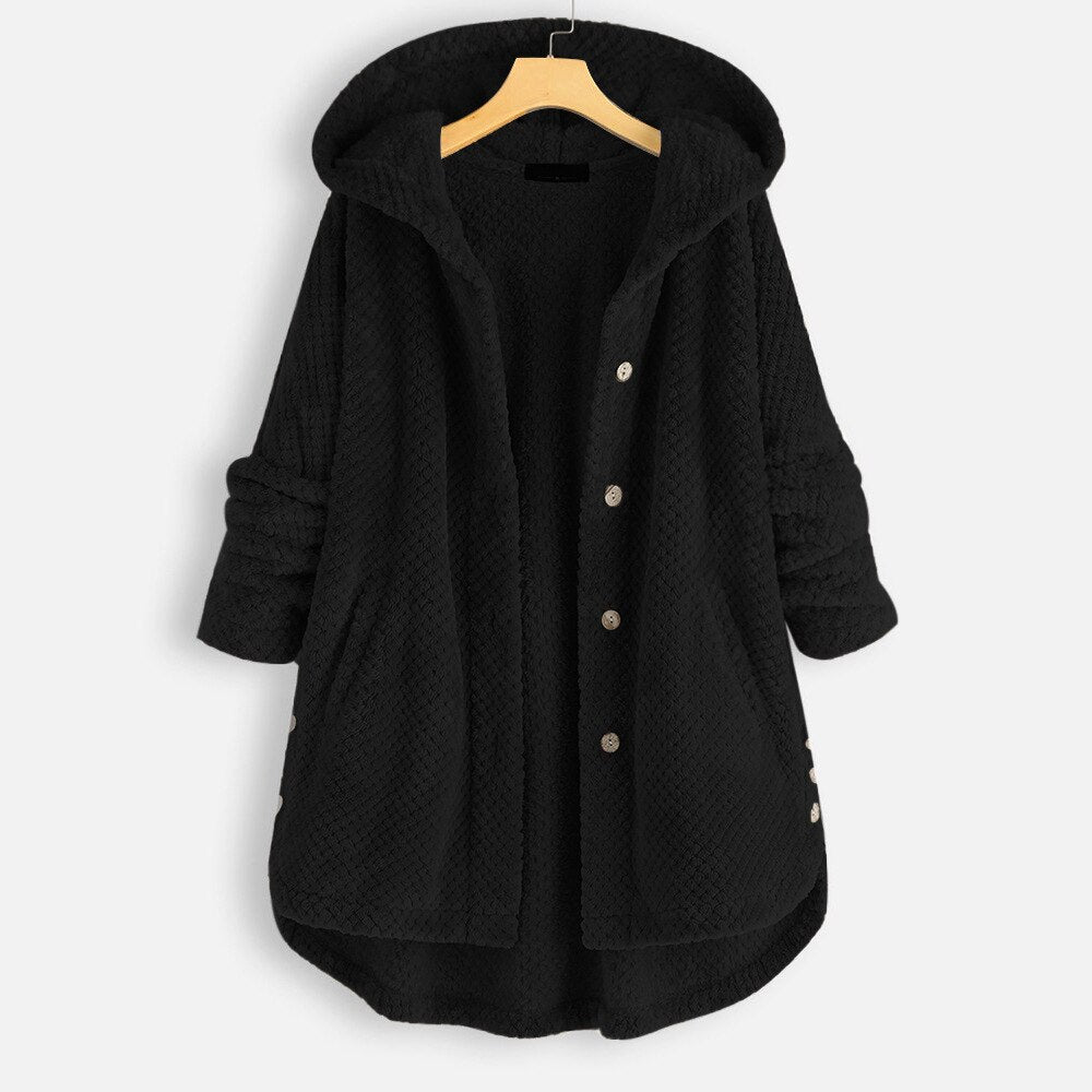 Oversized Coat with Hood for Women