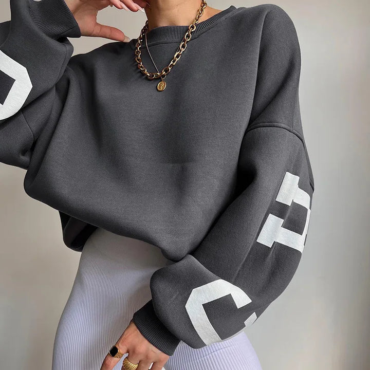 Sweatshirts with side print for women