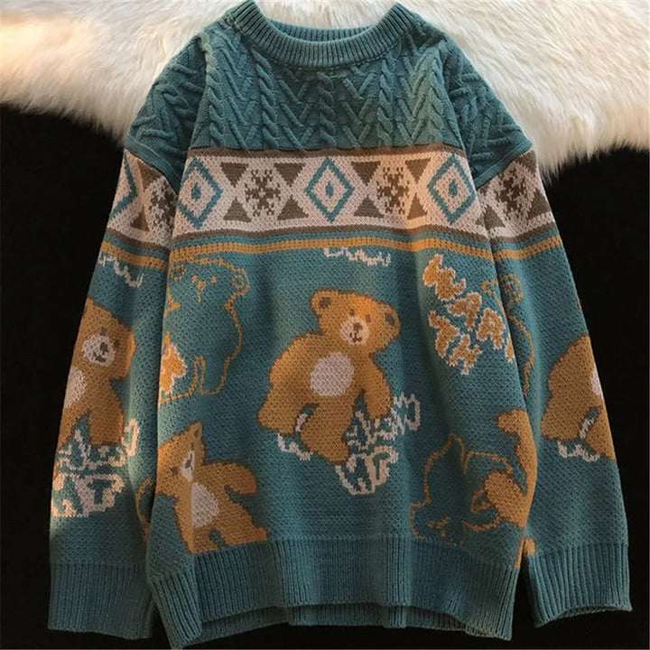 Cosy teddy beer Christmas jumper for women