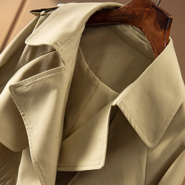 Women light brown trench coat