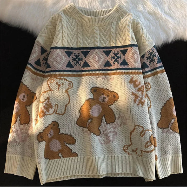 Cosy teddy beer Christmas jumper for women