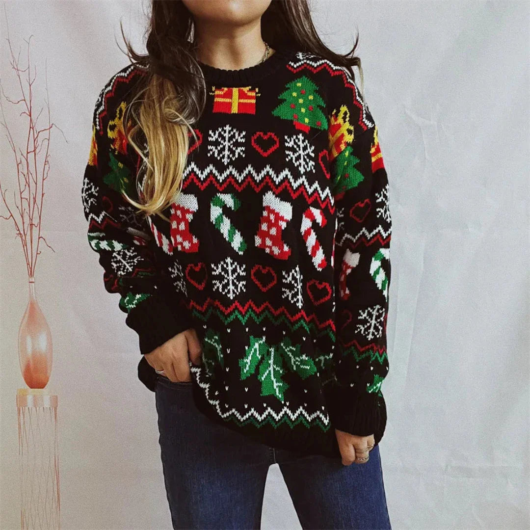 Women's warm winter Christmas jumper