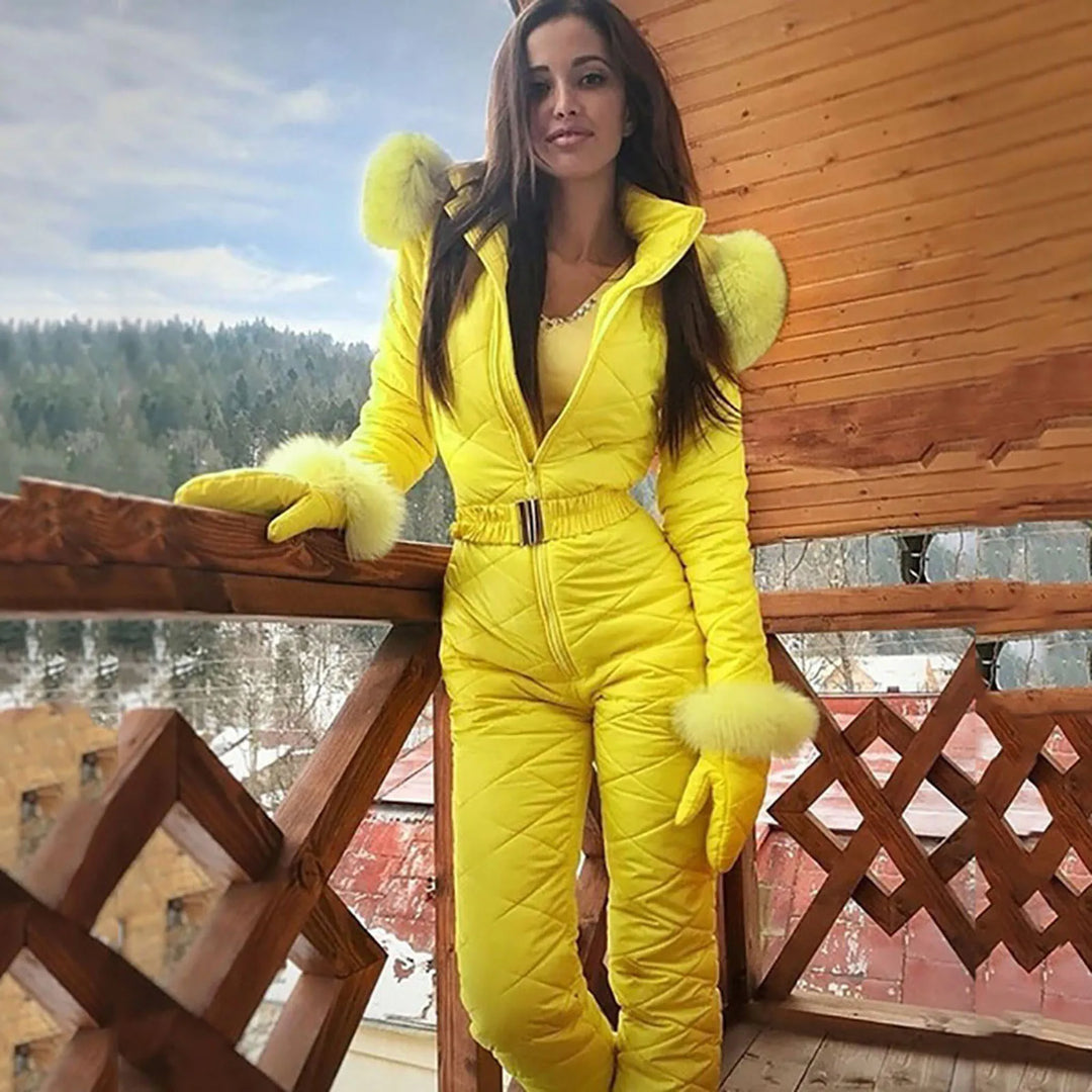 Elegant winter ski jumpsuit for women