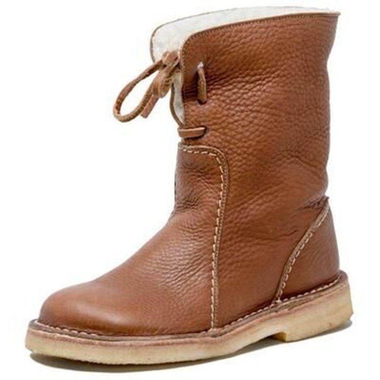 Waterproof women's boots with wool lining