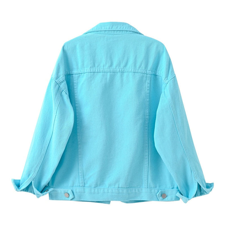 Light blue denim jacket for women