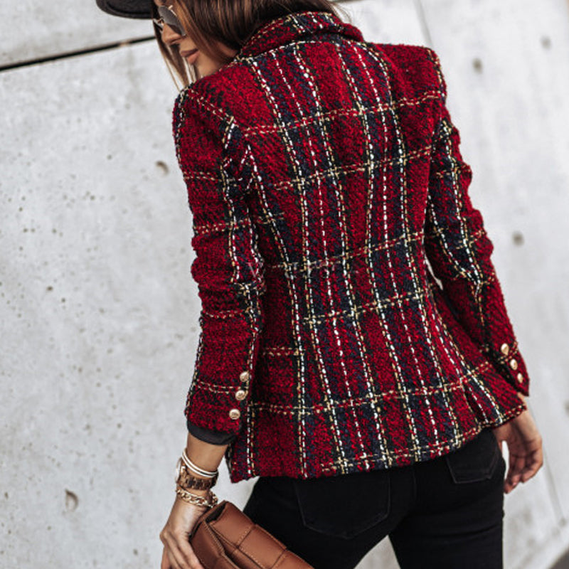 Chic Checked ladies blazer