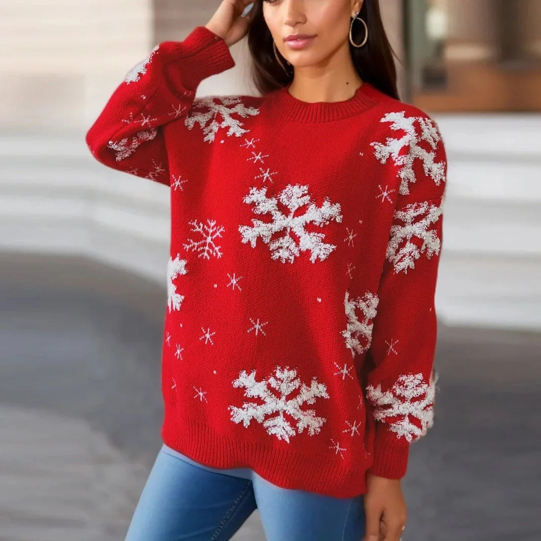 Women's warm winter Christmas jumper