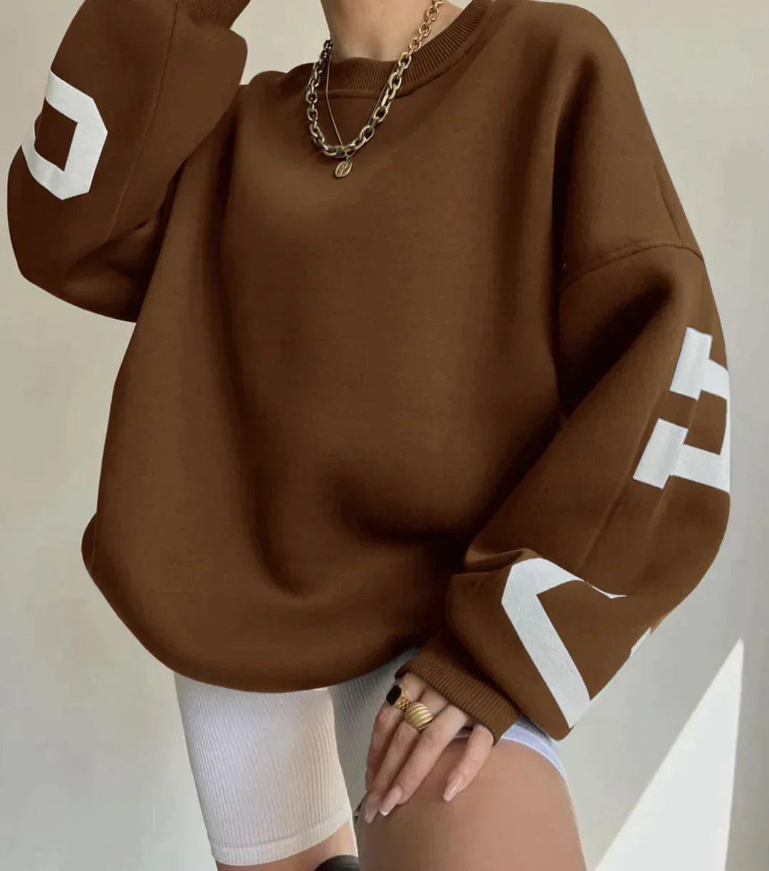 Sweatshirts with side print for women