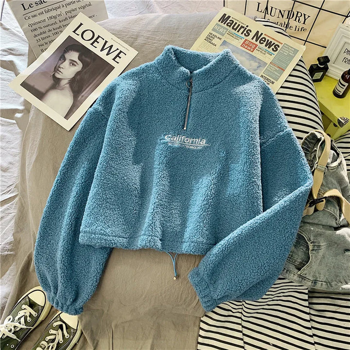 Fleece pullover for women