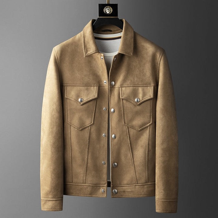 Men's suede-look autumn jacket