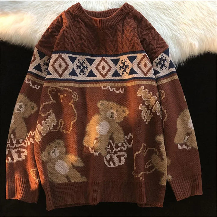 Cosy teddy beer Christmas jumper for women