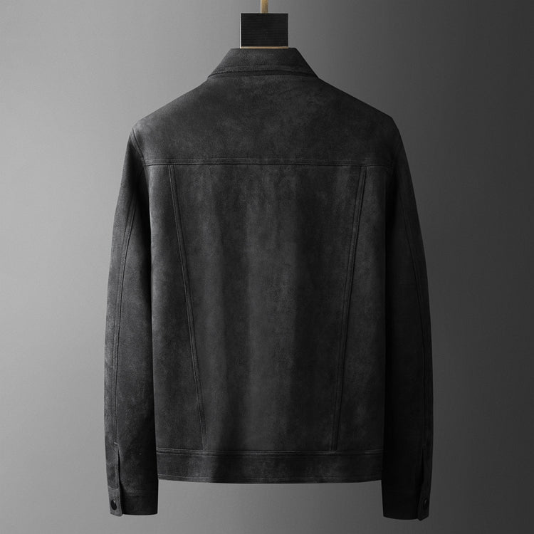 Men's suede-look autumn jacket