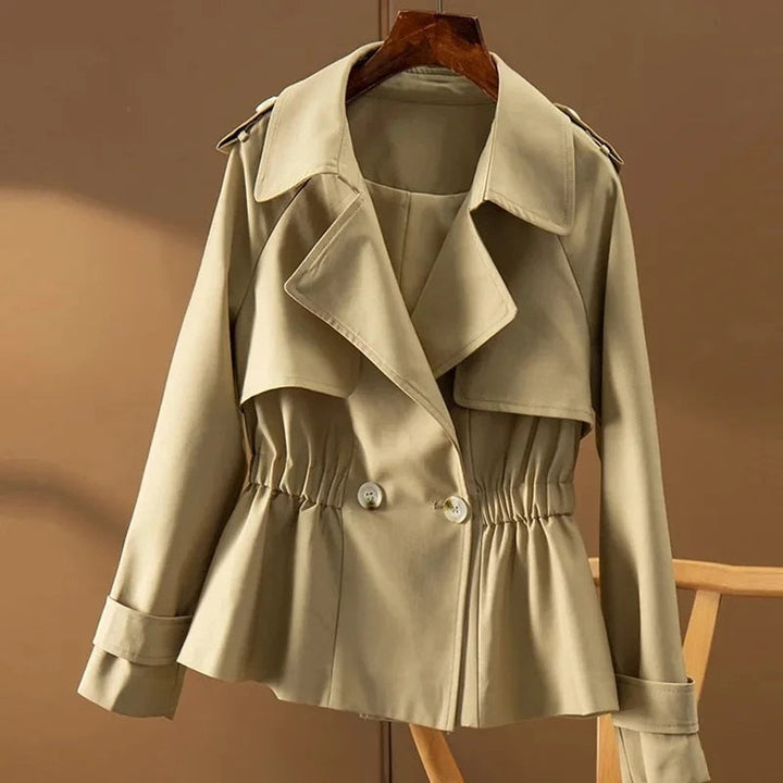 Women light brown trench coat