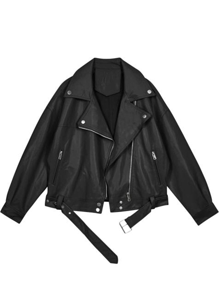 Oversized Leather Jacket for Women