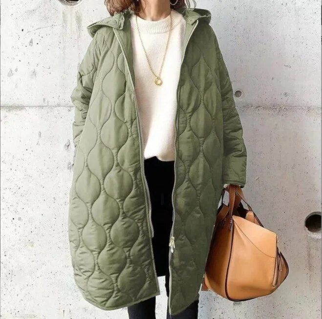 Women's parka coat with hood