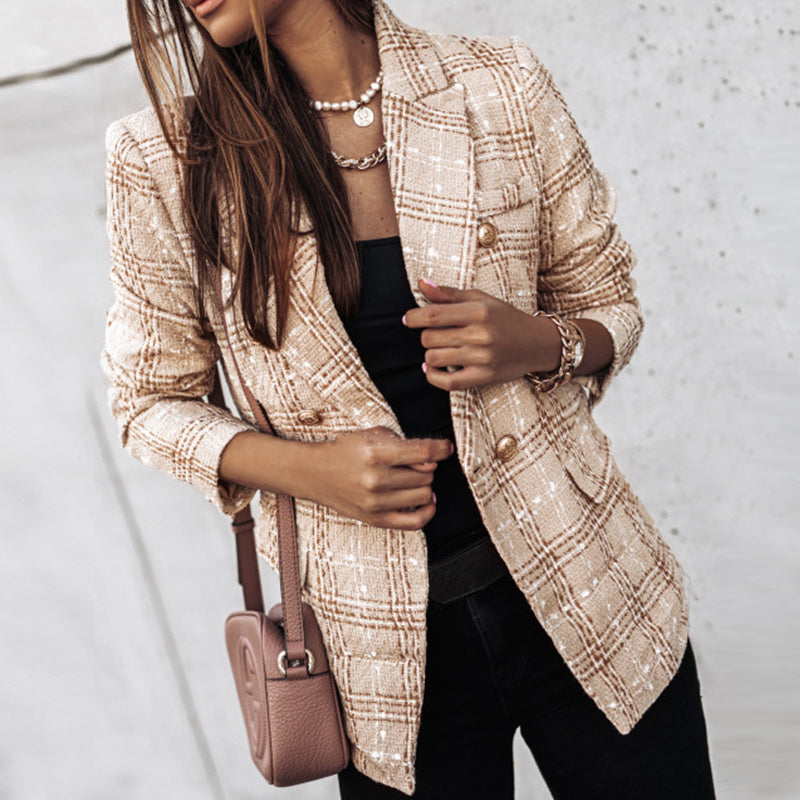 Chic Checked ladies blazer