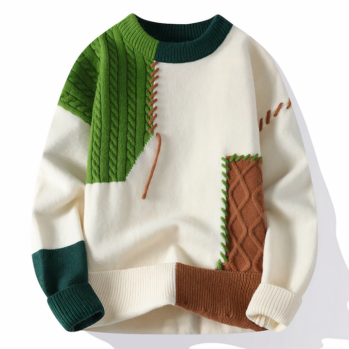 Patchwork Sweater for Men