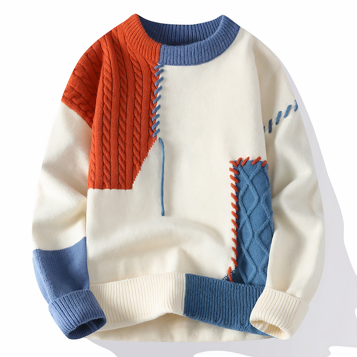 Patchwork Sweater for Men