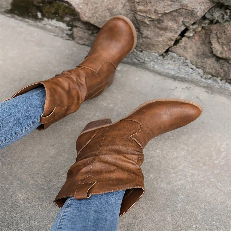 Modern everyday cowboy boots for women