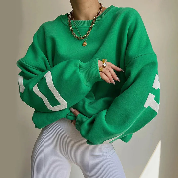 Sweatshirts with side print for women