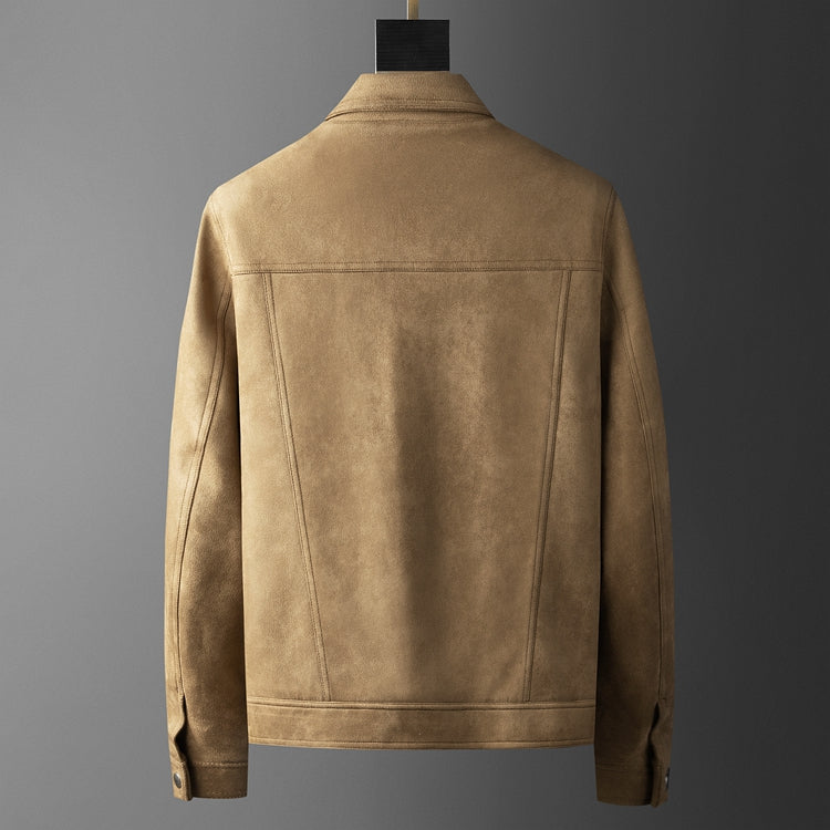 Men's suede-look autumn jacket