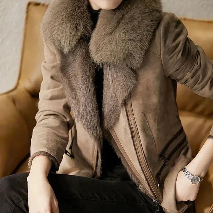 Women's elegant suede jacket